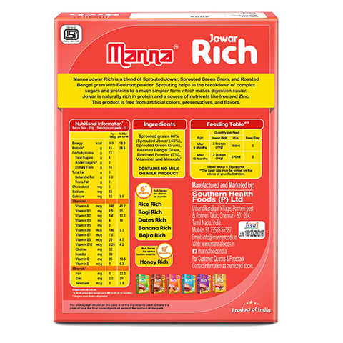 Manna Rice Rich - Ready to cook - Baby food With Essential Vitamins &  Minerals 200g Box sale online