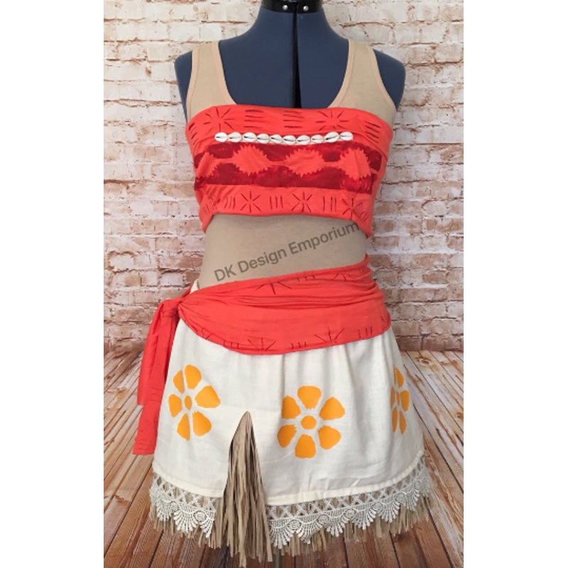 Polynesian Princess Running Costume Moana Inspired Costume Dkdesignemporium