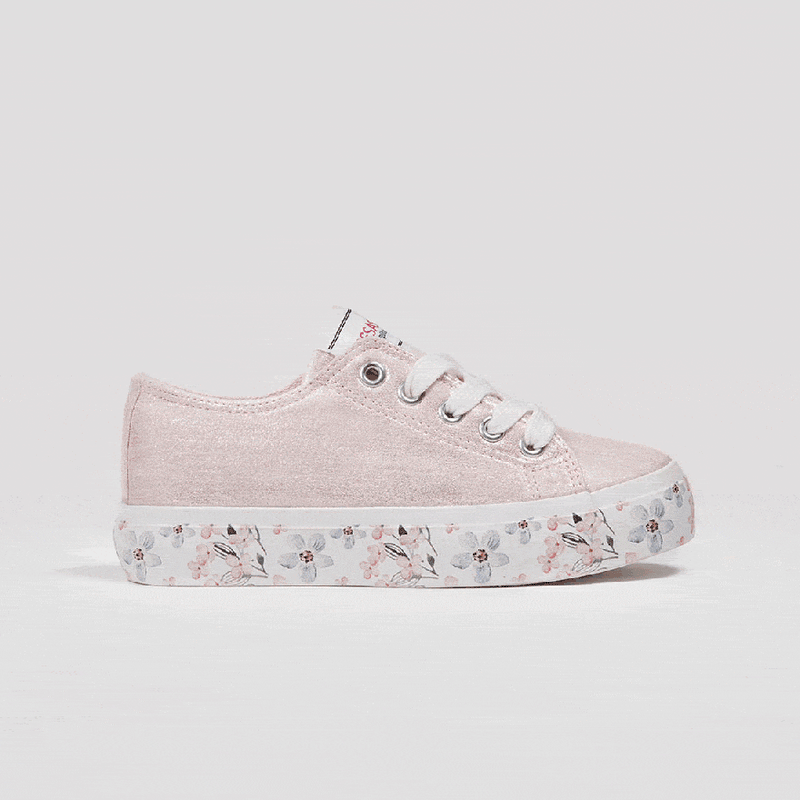 pink metallic sneakers