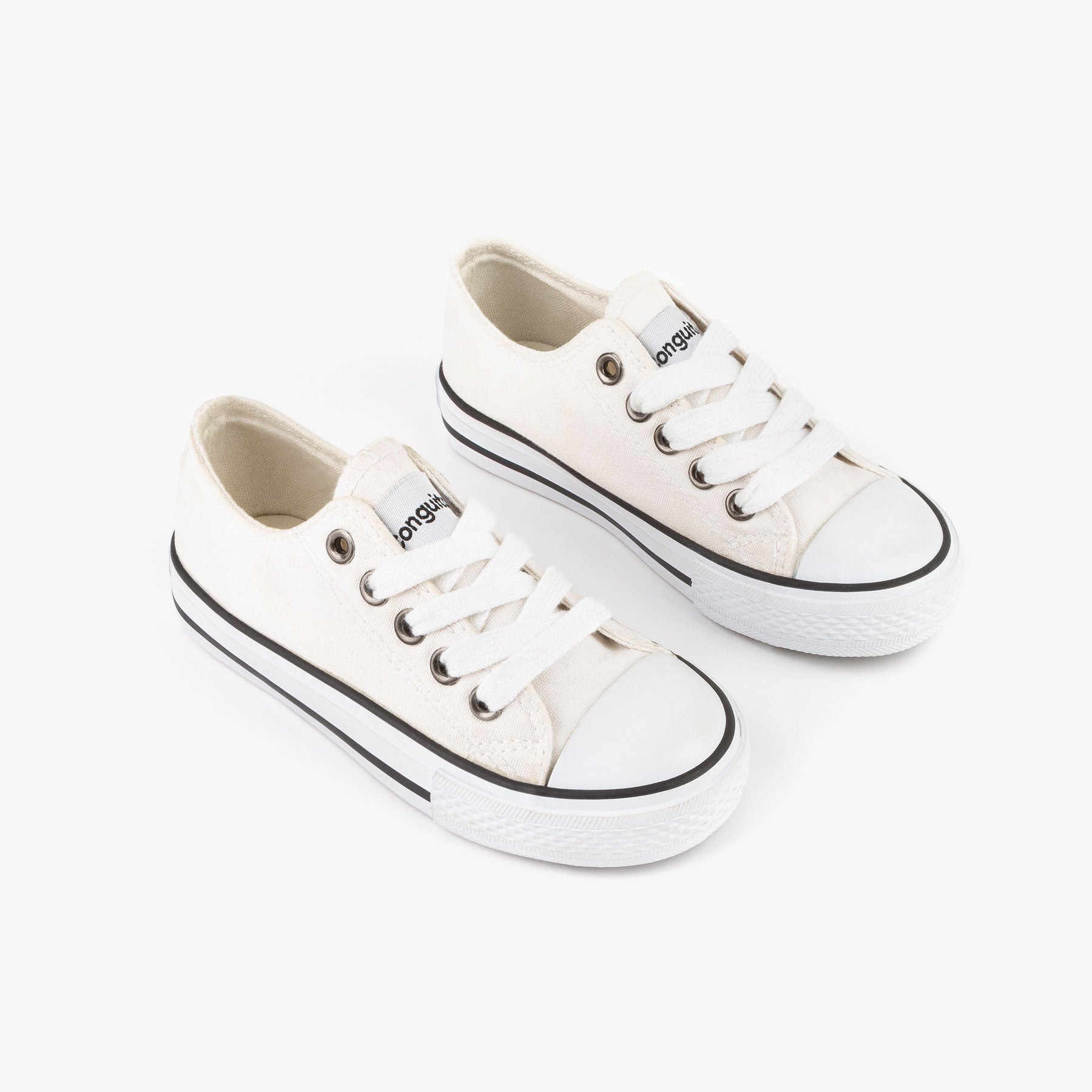 Unisex White Canvas Sneakers