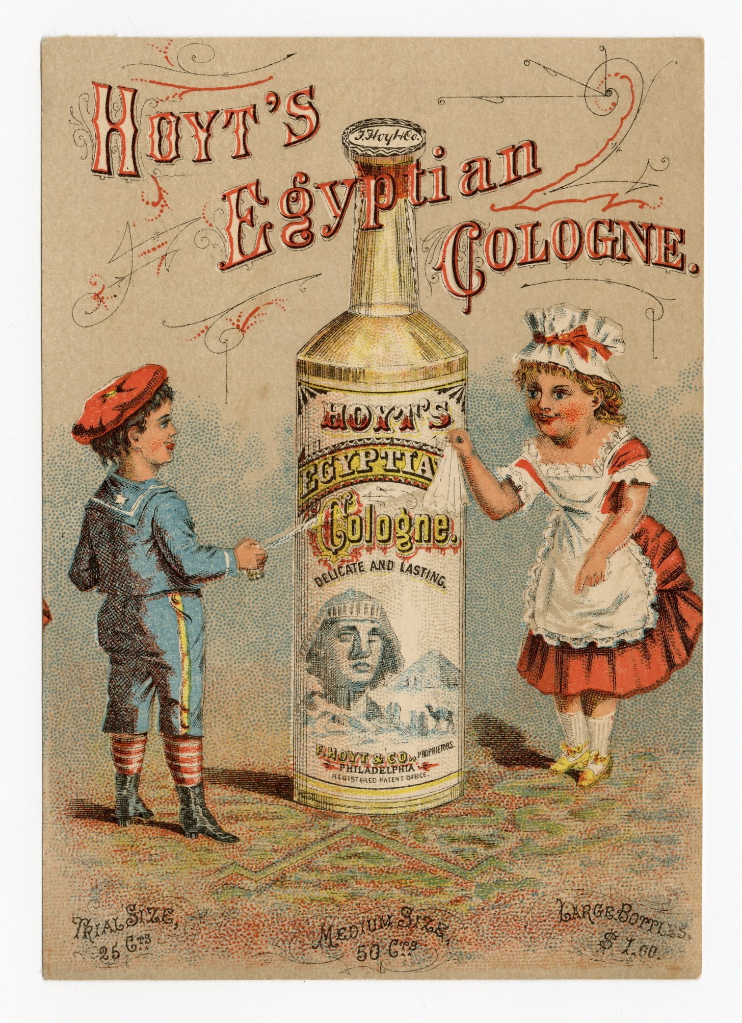 Victorian Hoyt's Egyptian Cologne Trade Card || Pharmacy, Sphinx, Chil –  TheBoxSF