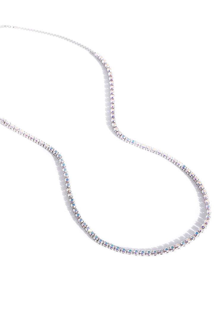 Iridescent Cubic Zirconia Tennis Choker Necklace | Dubai by Oomiay ...