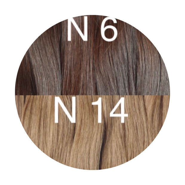 Hot Fusion, Flat Tip Color _6/14 GVA hair_One donor line.
