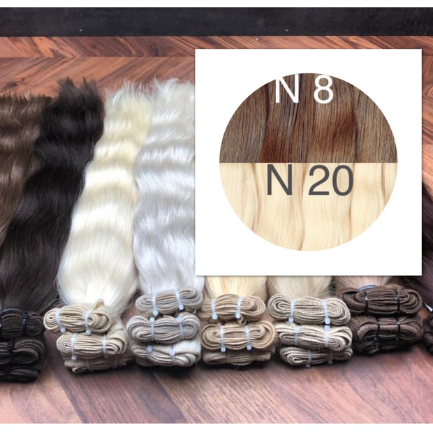 Wefts ambre 8 and 20 Color GVA hair.