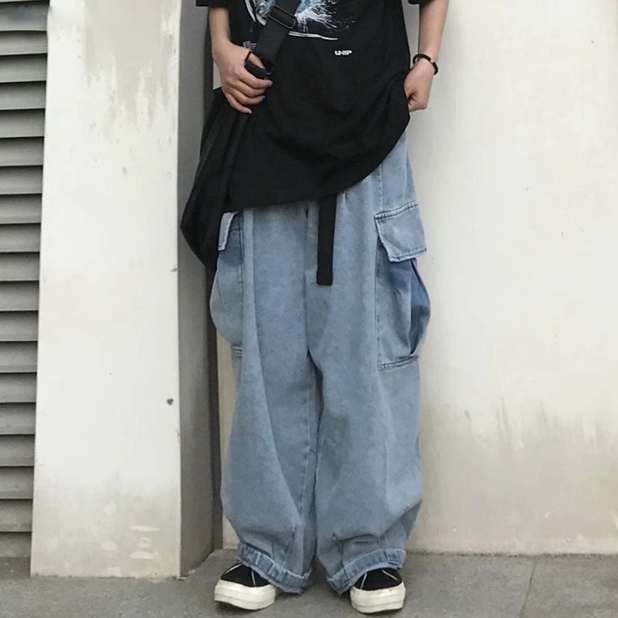 Japan Wide Leg Jeans Retro Kpop Harajuku Style