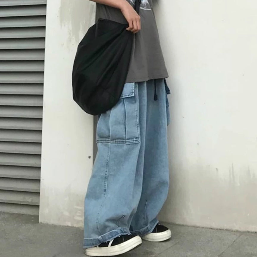 Japan Wide Leg Jeans Retro Kpop Harajuku Style