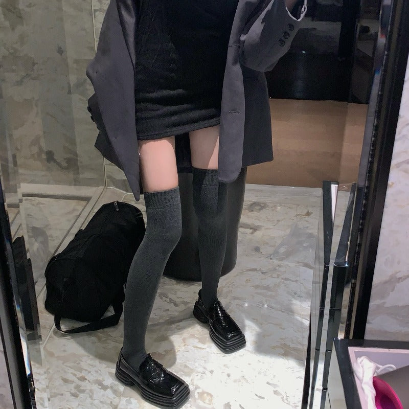 Japanese Warm Gray Overknee Stockings Naomi – Harajuku