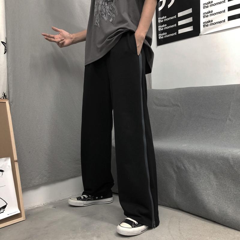 Black Slim Straight Korea Pants – Harajuku