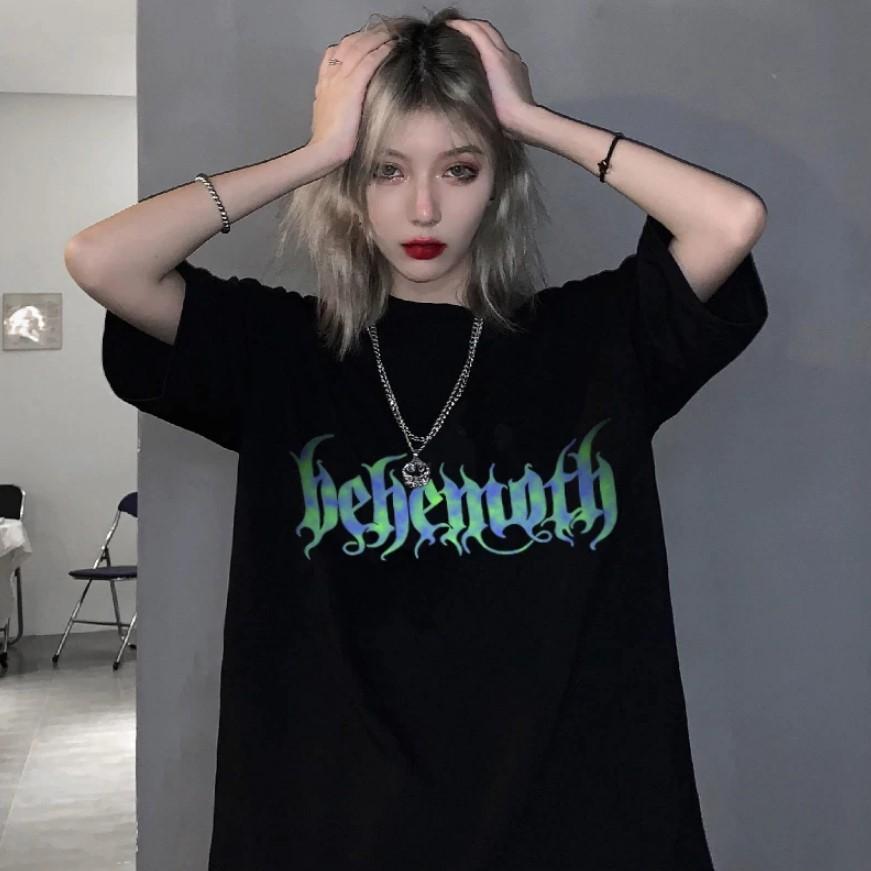 Gothic T-shirt Letter Print Punk – Harajuku