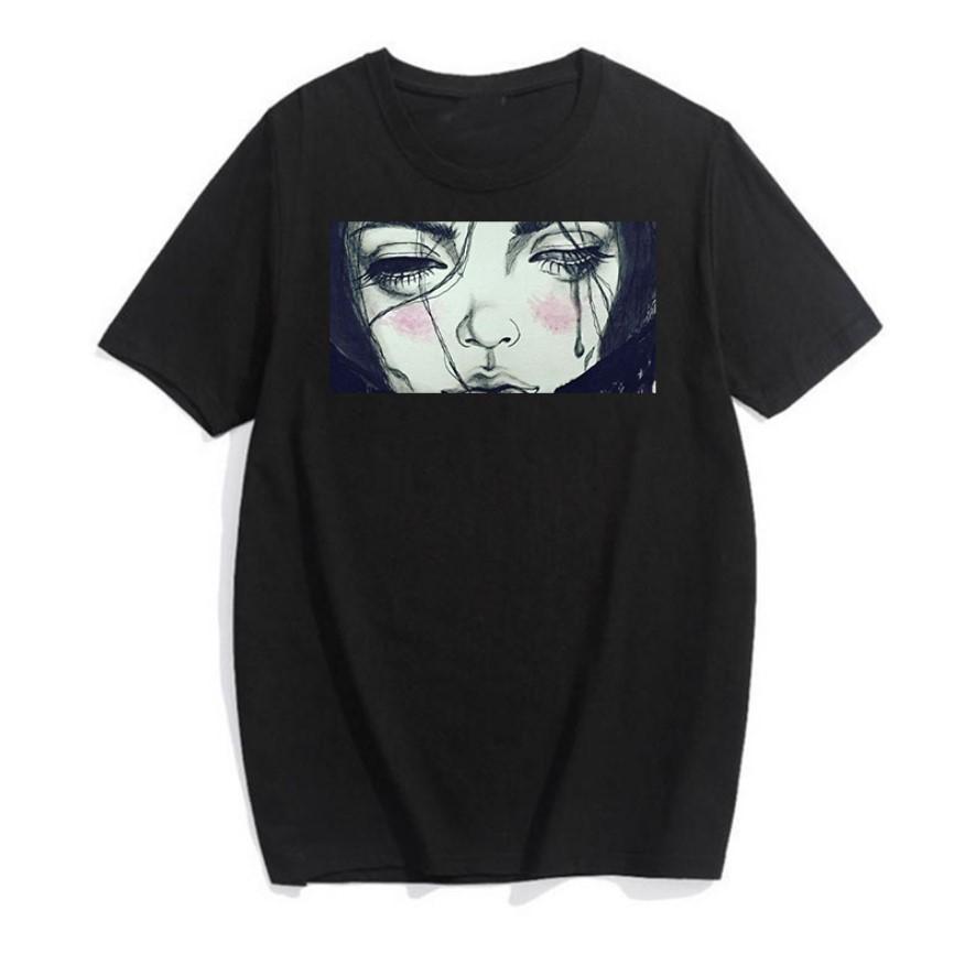 Punk T-shirt Girl Tears – Harajuku