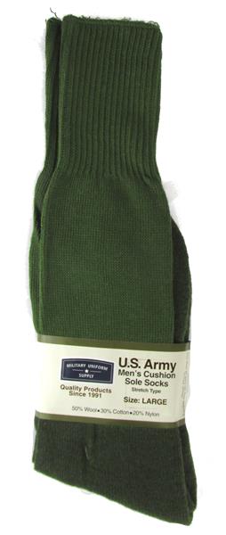6 PACK U.S. Army Men's Cushion Sole Socks - O.D. GREEN – Military ...