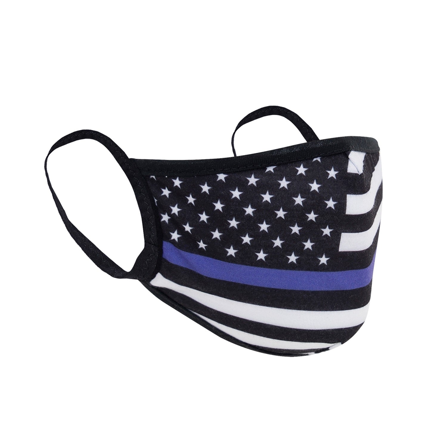 Rothco Thin Blue Line Flag Reusable 3-Layer Polyester Face Mask