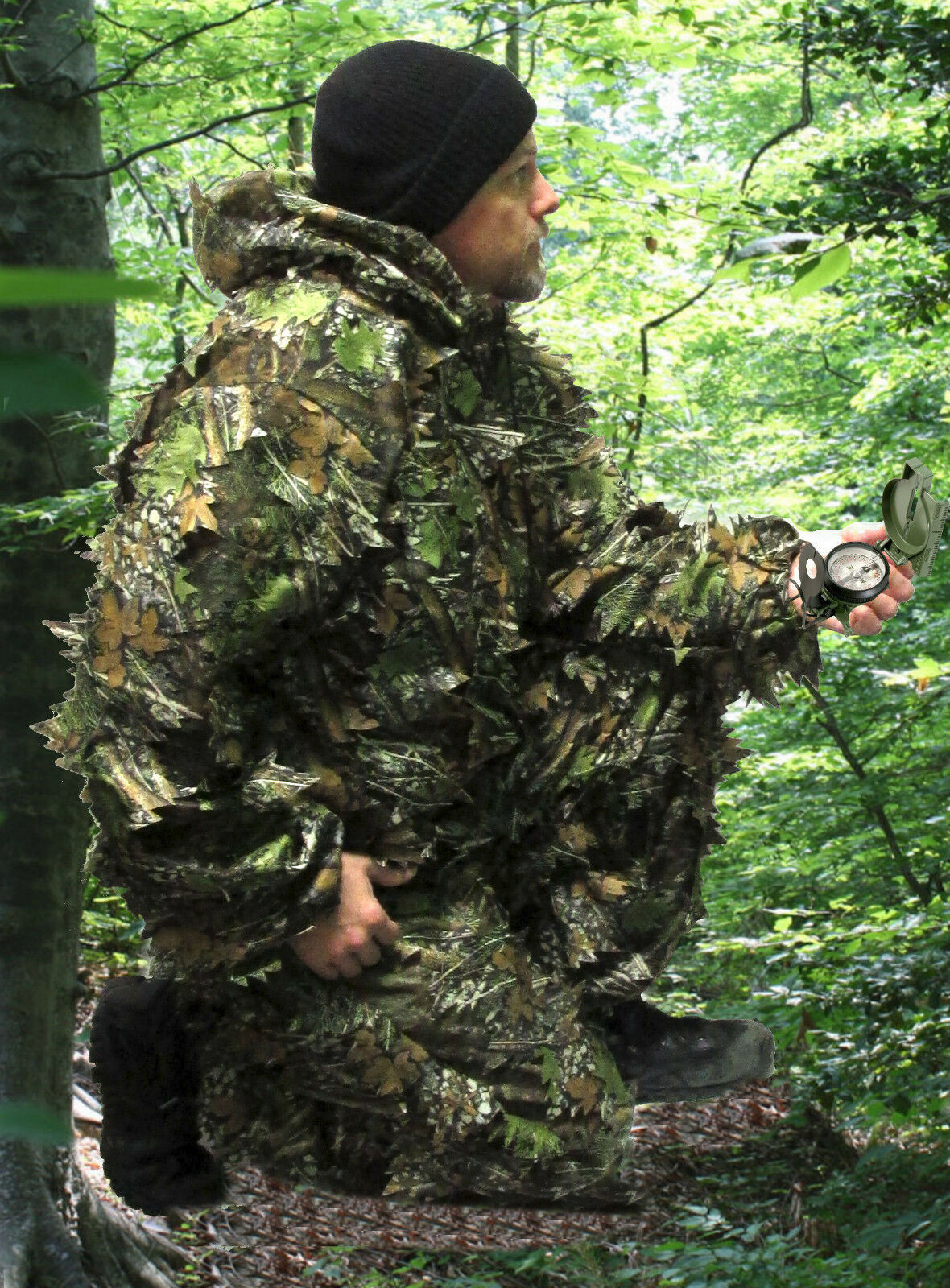 Ghillie Blind Camouflage Netting - Woodland Camo Ghillie Blanket