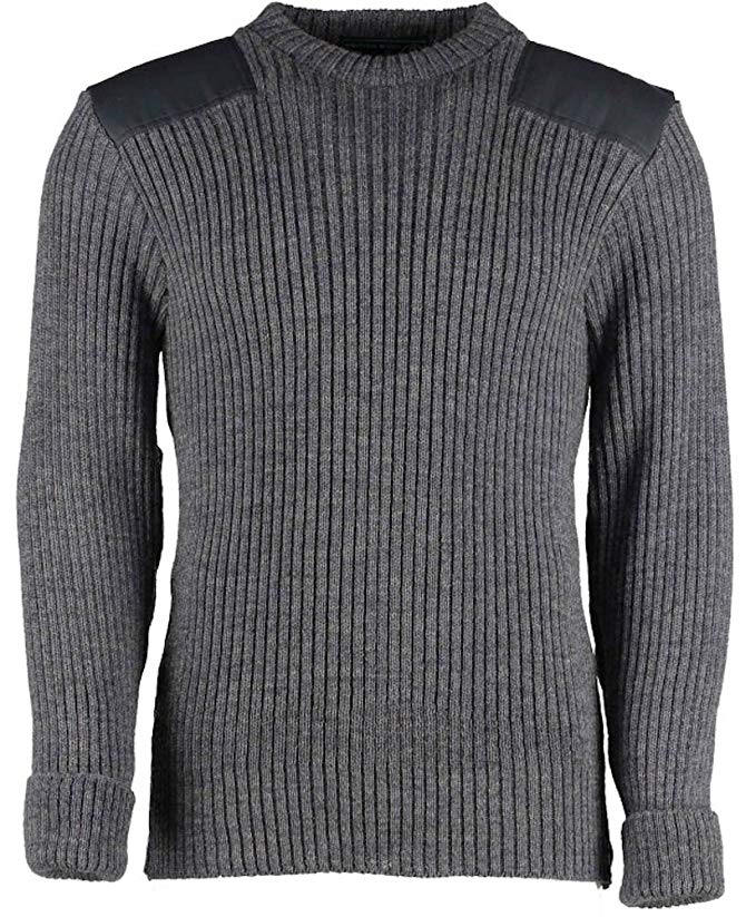 Woolly Pully CREW Neck Sweater with Epaulets and Pen Pocket - Various ...