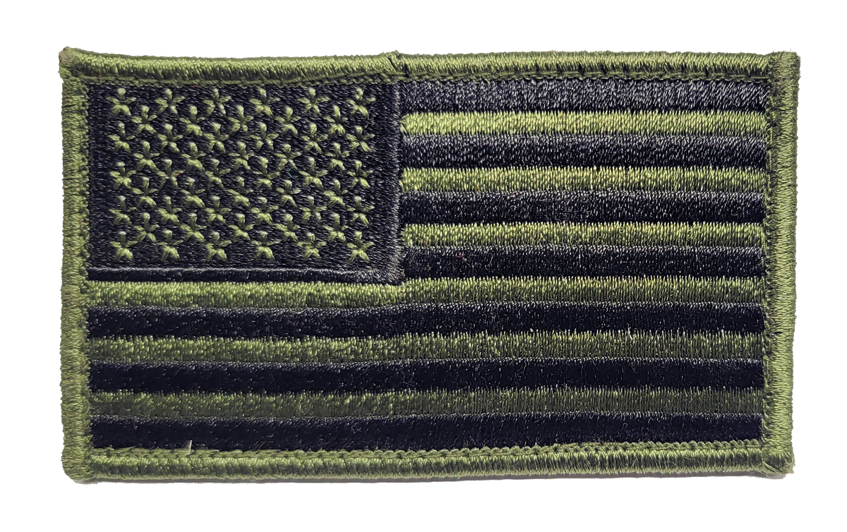 Infrared Reverse American Flag - OD Green