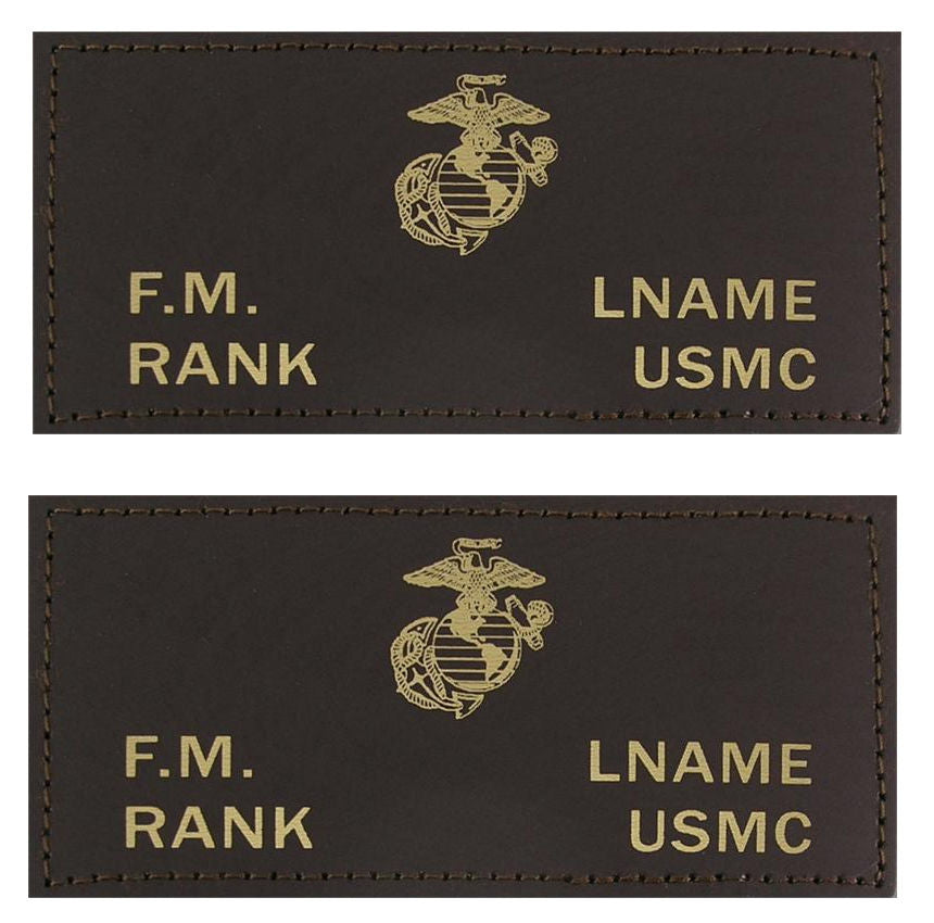 PERFECT FIT LEATHER BADGE / ID WALLET: U.S. Marine Corps (USMC