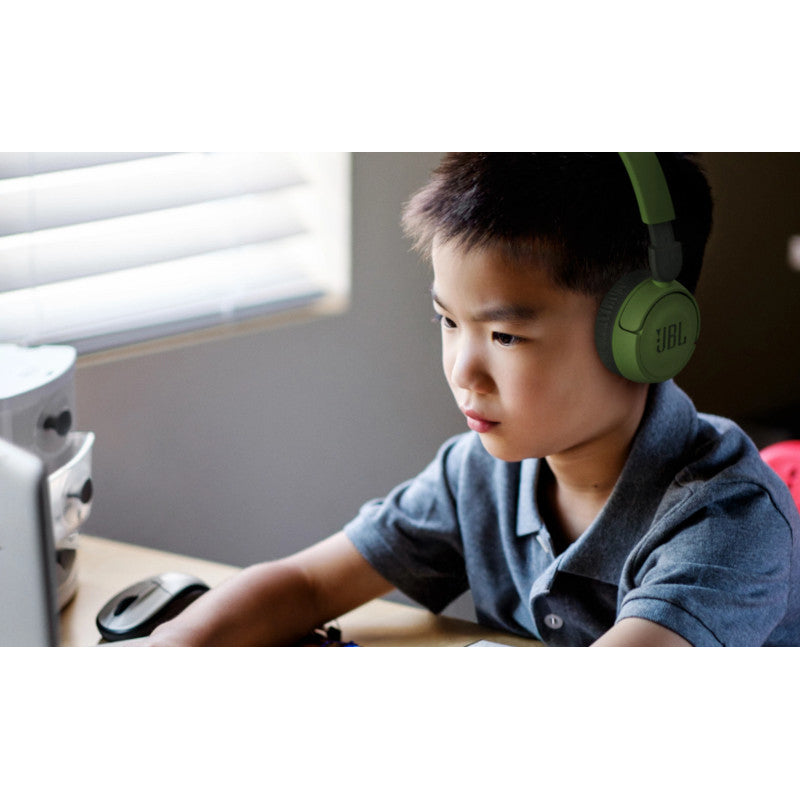 JBL JR310BT - Bluetooth Høretelefoner Til Børn Mikrofon - Grøn | MOBILCOVERS.DK