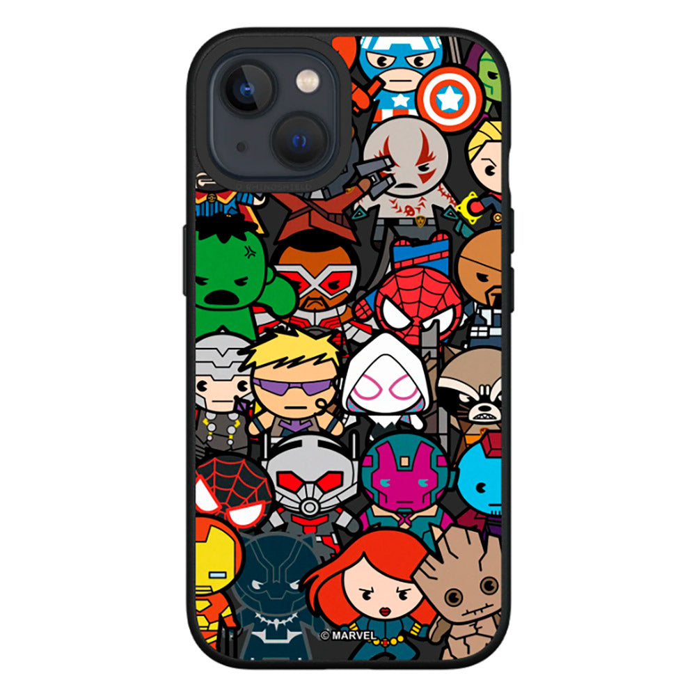 iPhone 13 RhinoShield SolidSuit Cover m. Marvel - Chibi Avengers |  