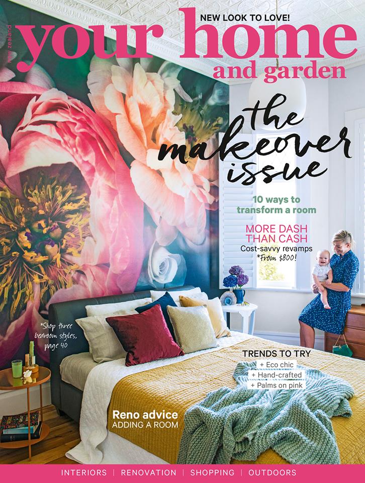 Your Home cover featuring Helen Bankers & Back to the Wall Peonies Mural