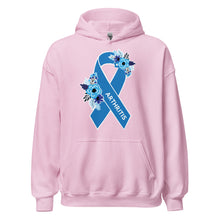 Load image into Gallery viewer, Arthritis Floral Awareness Ribbon Hoodie