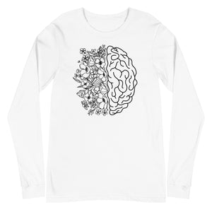 Floral Brain Anatomy Long Sleeve Shirt