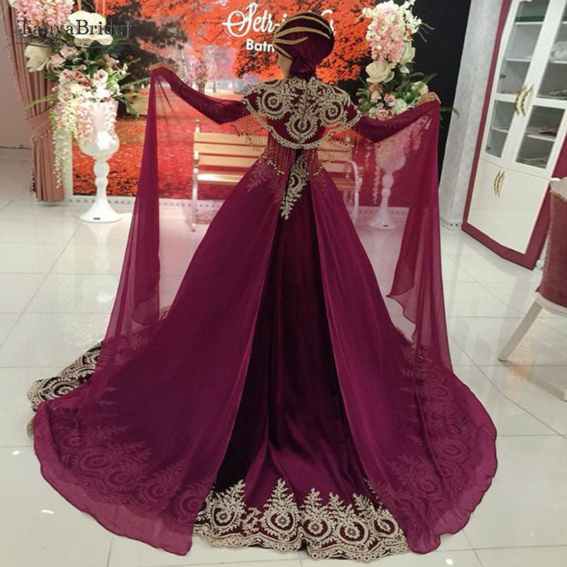 red gold wedding dress