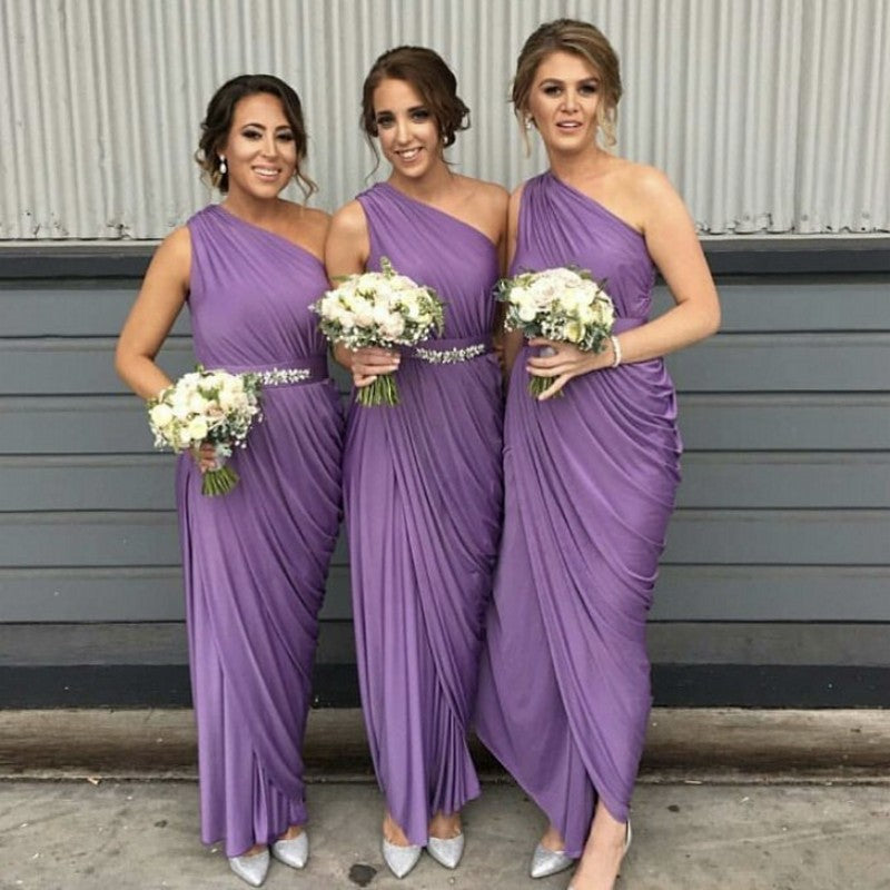 navy blue and peach bridesmaid dresses