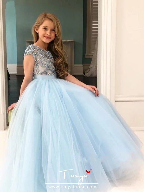Light Blue Flower Girl Dresses For Weddings 2020 – TANYA BRIDAL