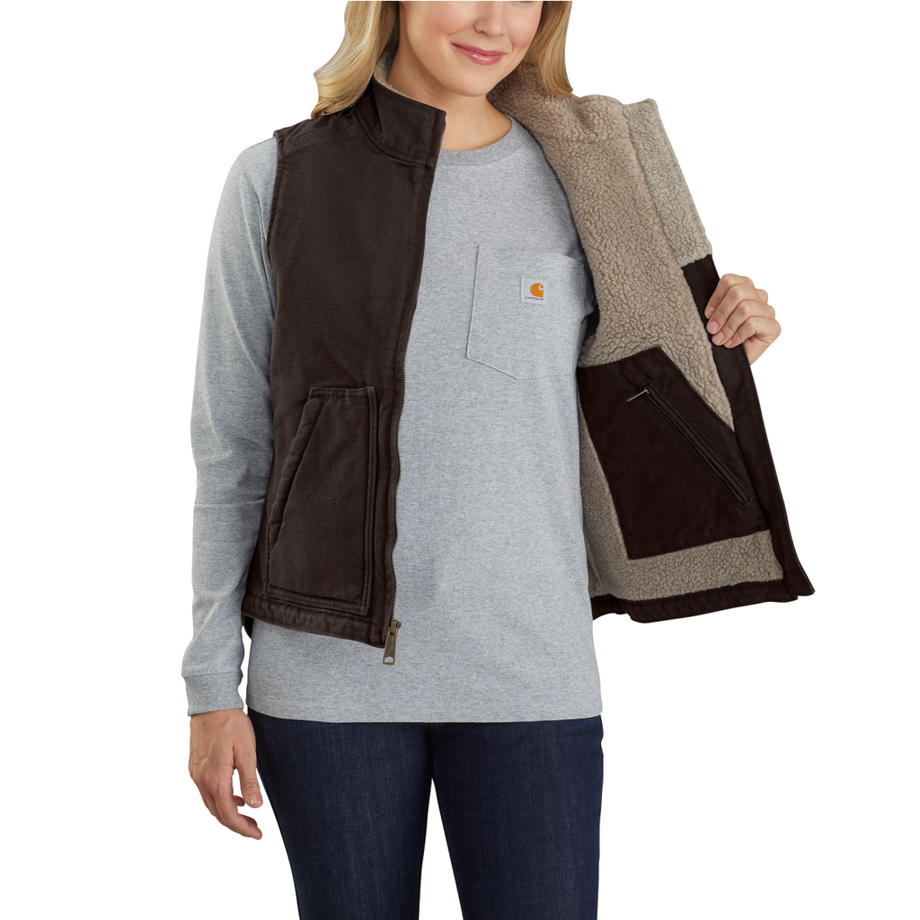 Carhartt Women's WASHED Sherpa lined vest | Wholesafe