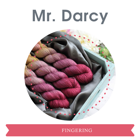 Mr. Darcy fingering weight yarn hand dyed by Yarn Love