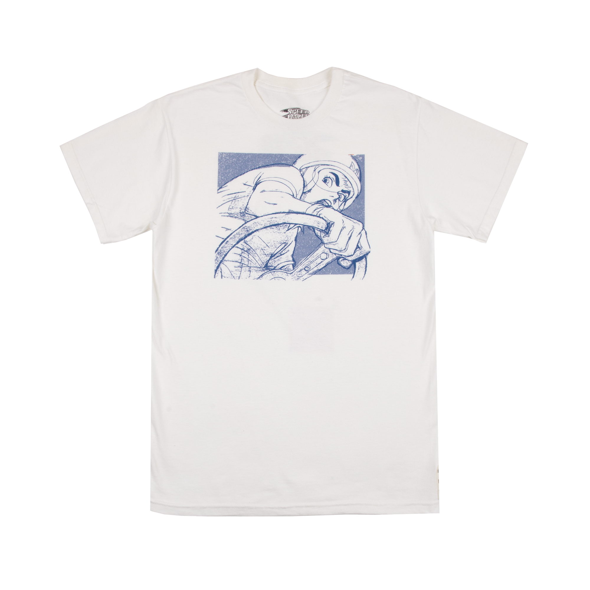 Vintage Speed White Tee - Anime Style Streetwear