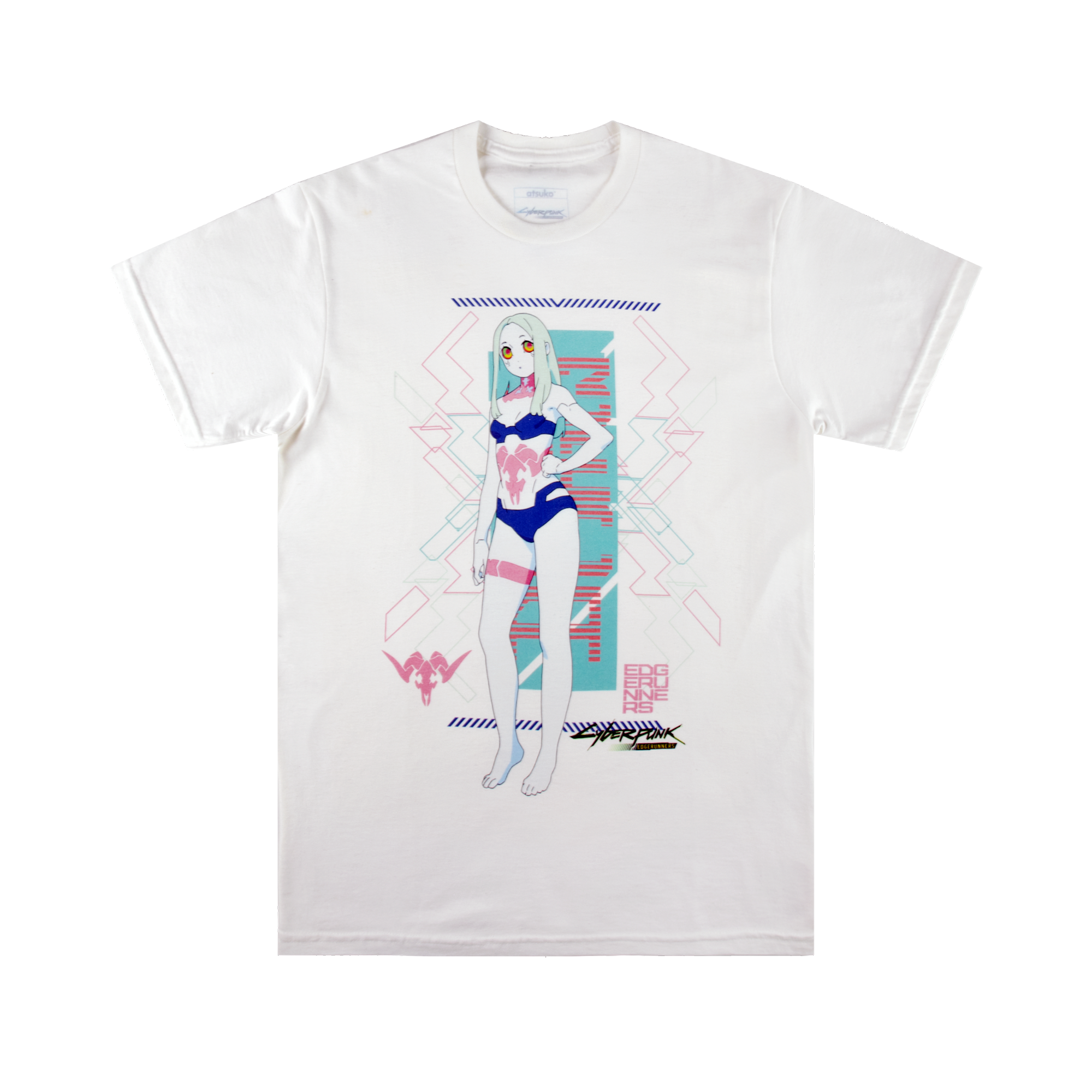 Rebecca Swimsuit Gal White Tee - Anime Style Streetwear