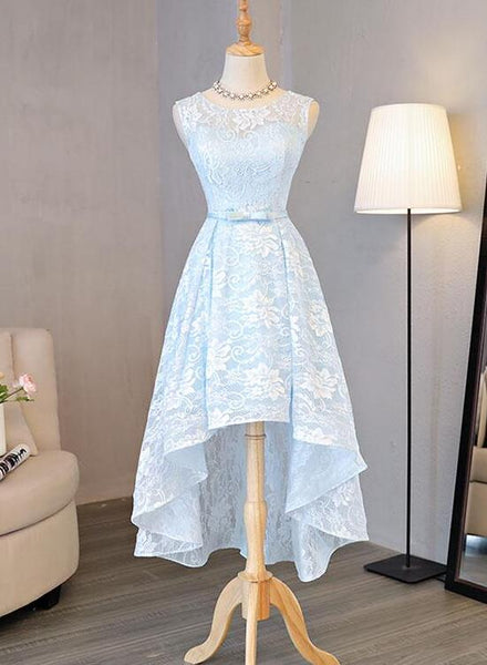 Lovely Light Blue High Low Party Dress , Cute Formal Dress – BeautyDressy