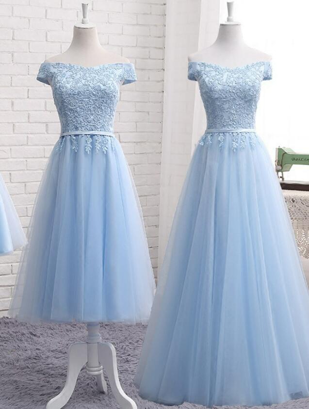 Beautiful Light Blue Party Dress, Charming Blue Bridesmaid Dress , Par ...