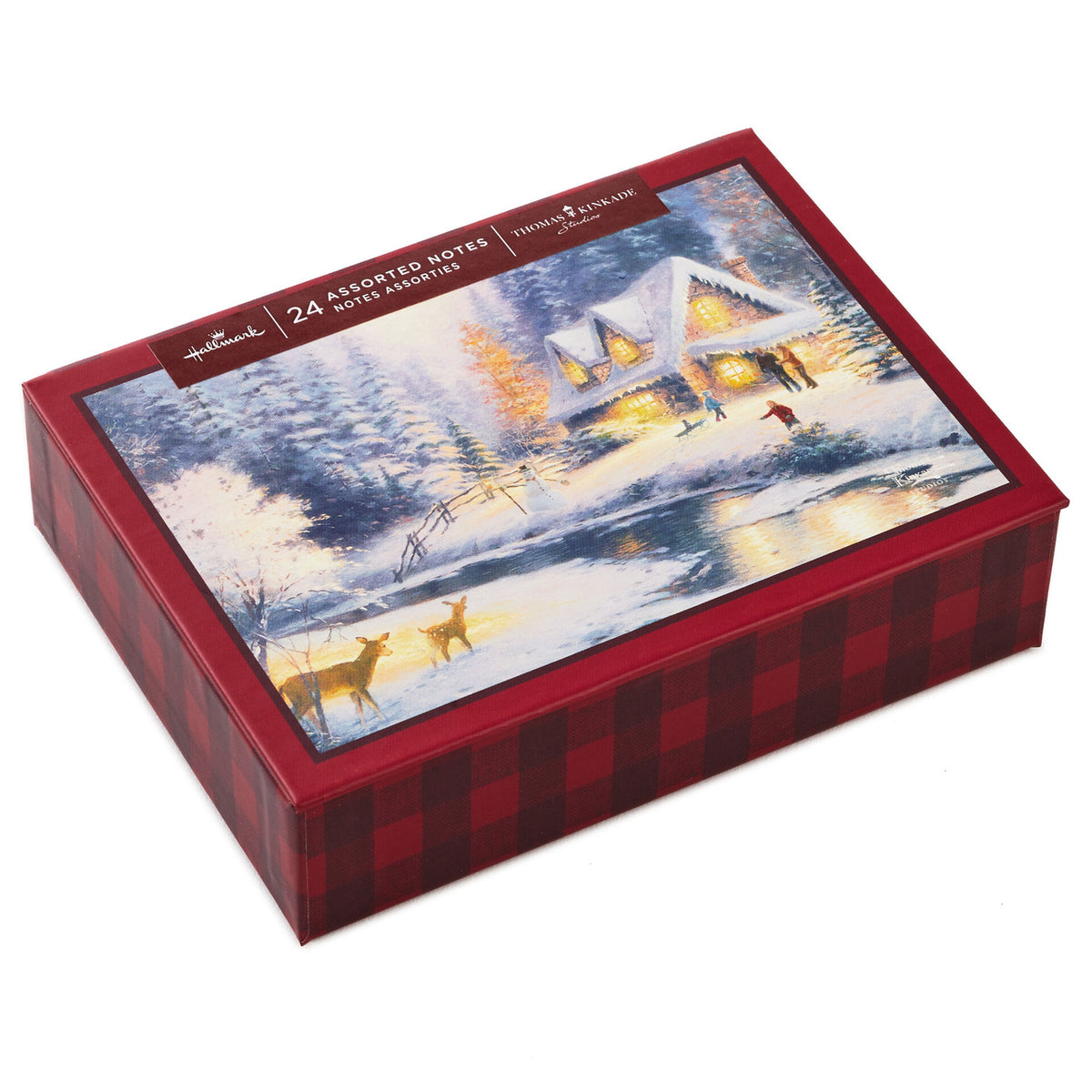 Hallmark Thomas Kinkade Assorted Blank Christmas Note Cards, Box of 24 ...