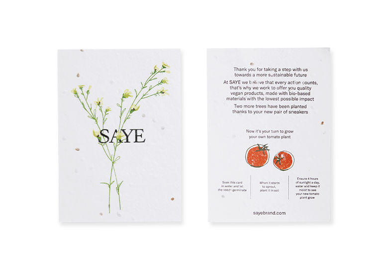 SAYE's Plantable Card