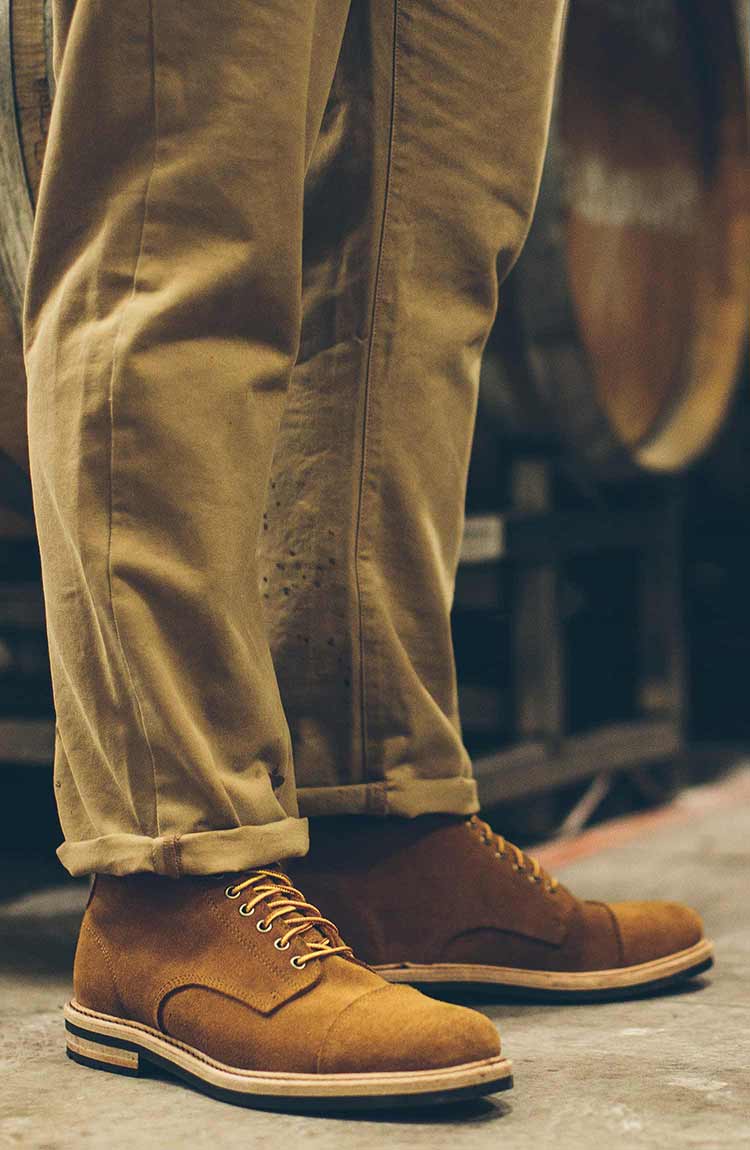 The Mark Boot in Peanut Oiled Suede