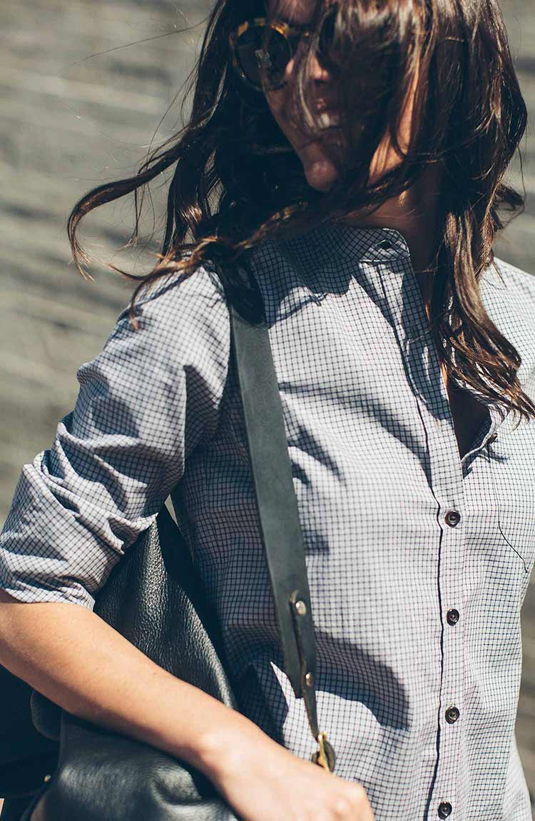 The Piper Shirt in Grey Check