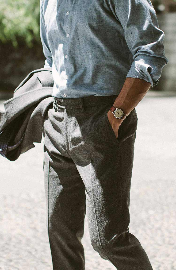 The Telegraph Trouser in Grey Wool