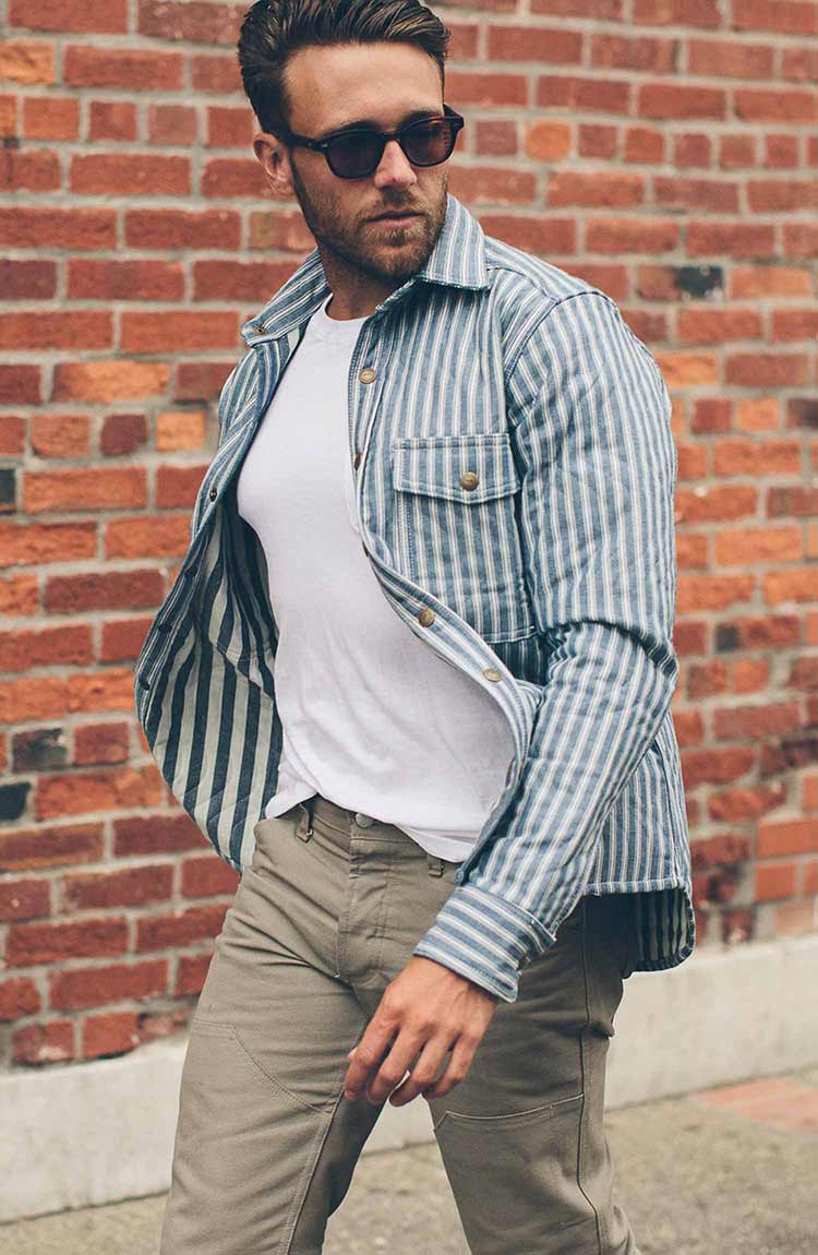 The Chore Jacket in Striped Chambray