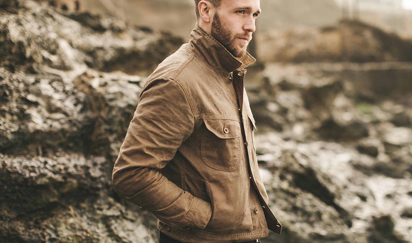 taylor stitch long haul jacket in waxed canvas