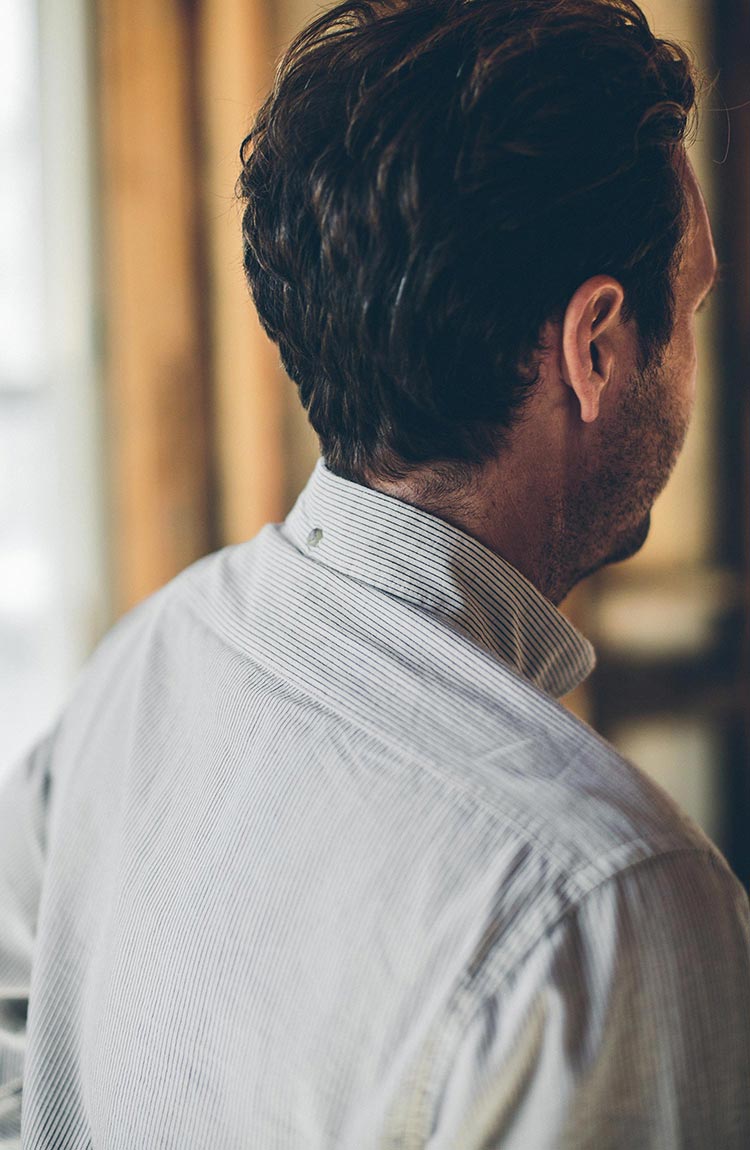 The Jack in Navy Striped Cotton & Linen