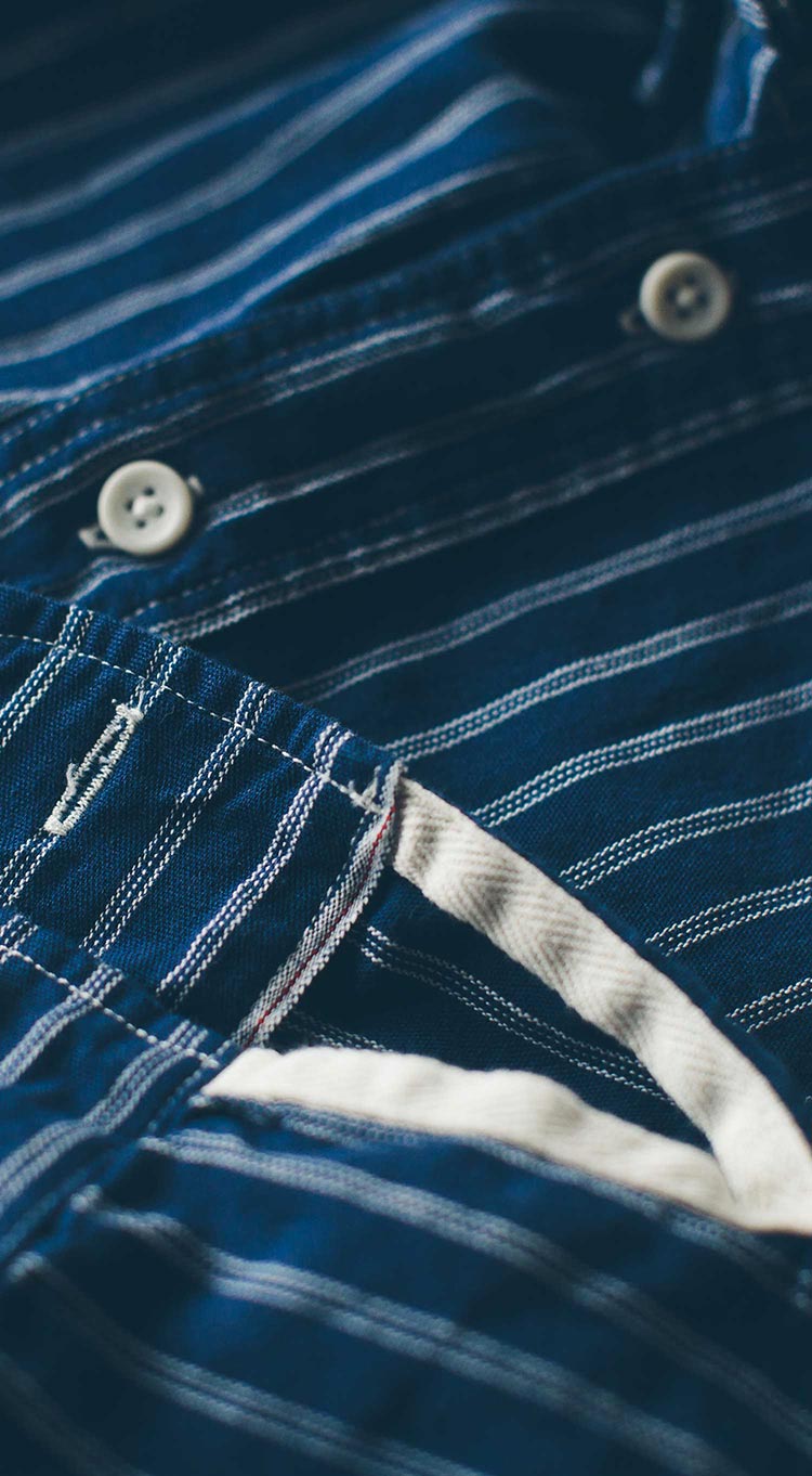 The Popover in Indigo Stripe