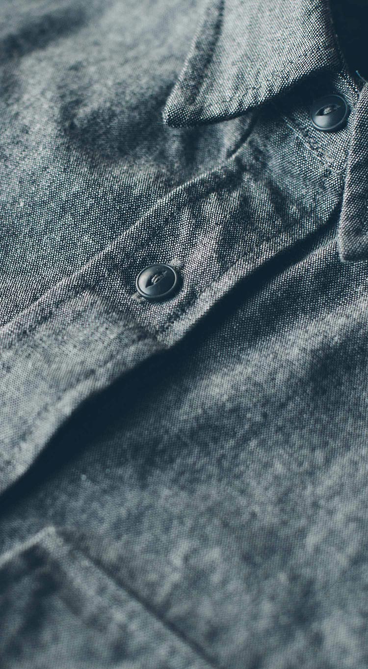 The Studio Shirt in Charcoal Everyday Chambray