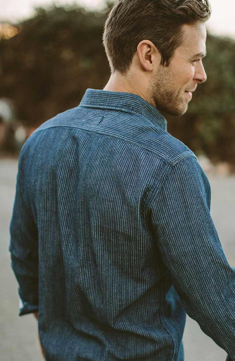 The Utility Shirt in Cone Mills Corded Indigo