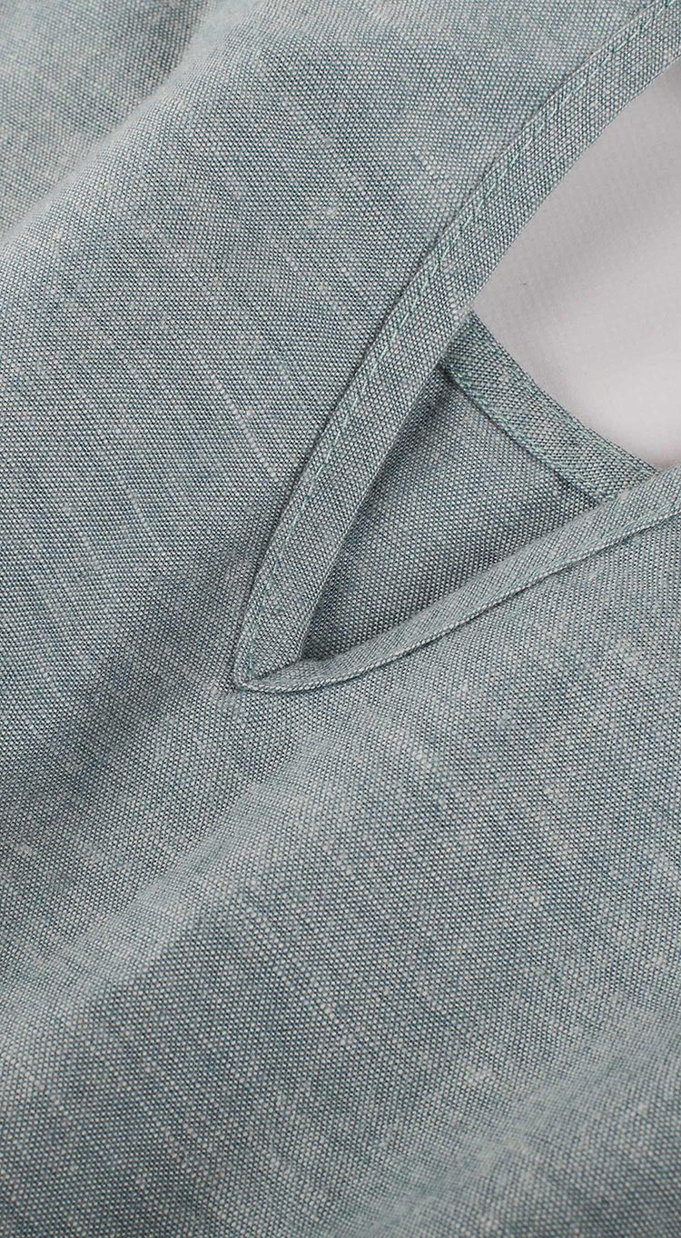 The Mira Dress in Seafoam Cotton Linen