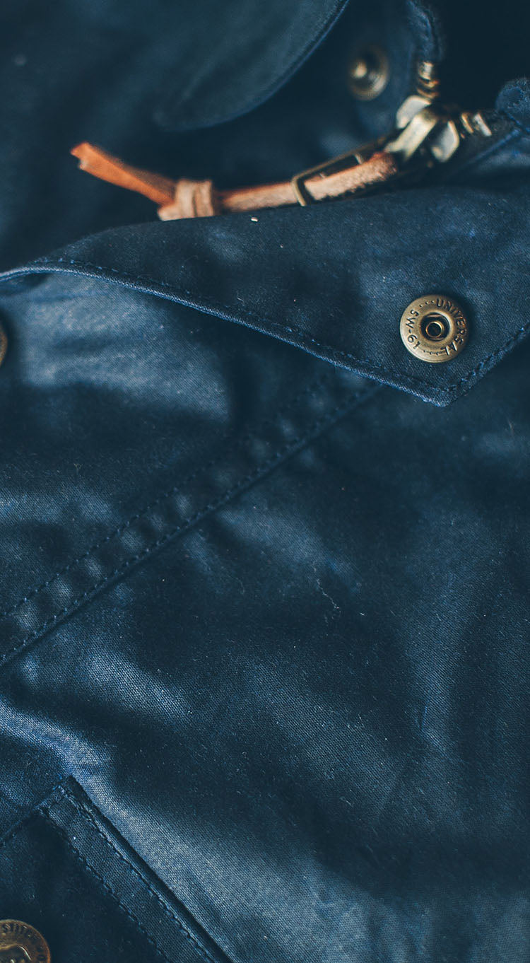 The Rover Jacket in Navy Waxed Canvas