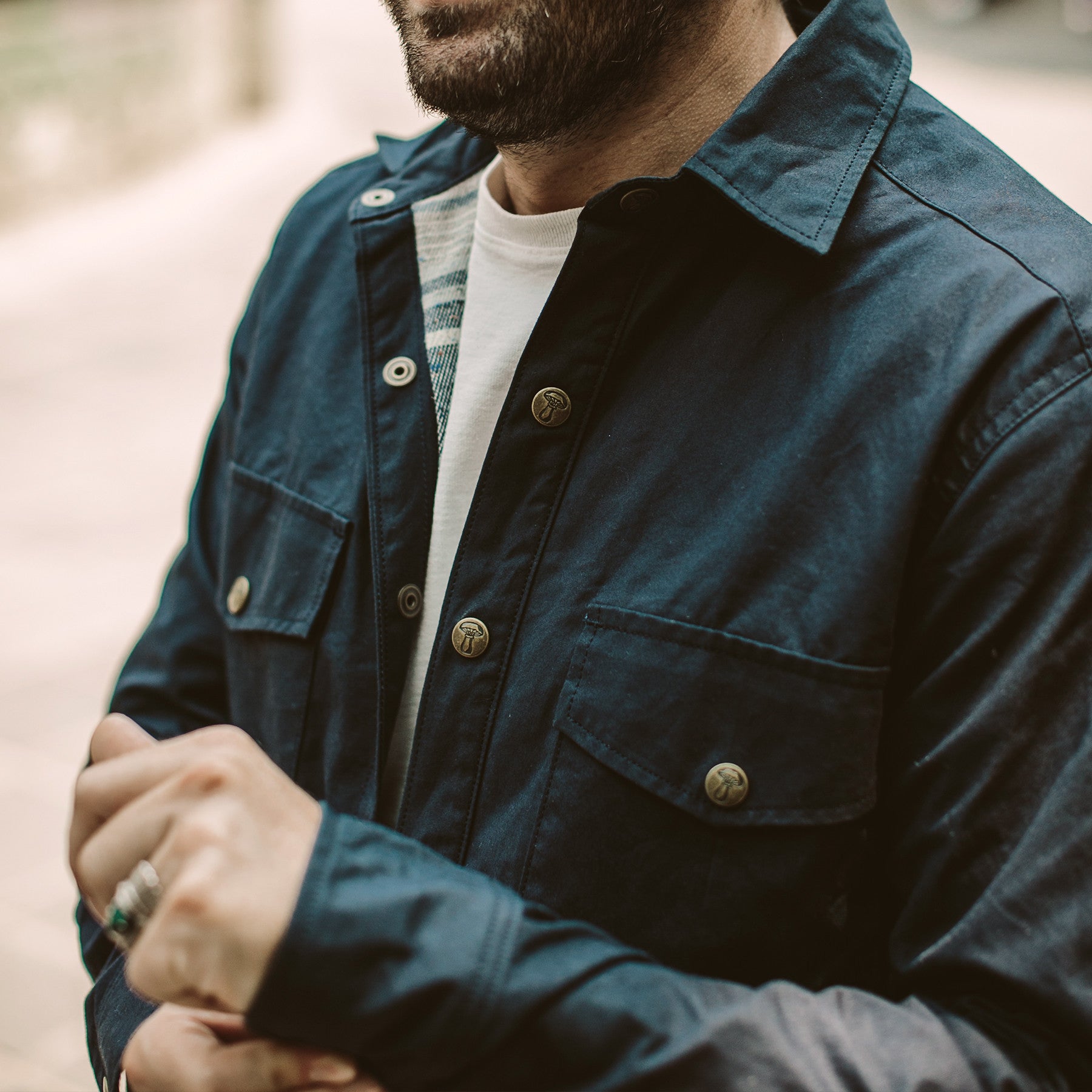 The Chore Jacket in Navy Dry Wax Canvas | Taylor Stitch…