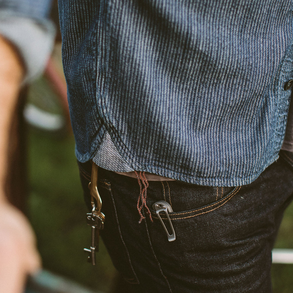 The Utility Shirt in Cone Mills Corded Indigo