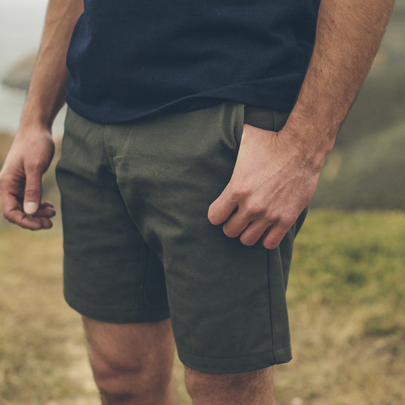 The Camp Short in Moss Duck Canvas - Classic Men’s Clothing…